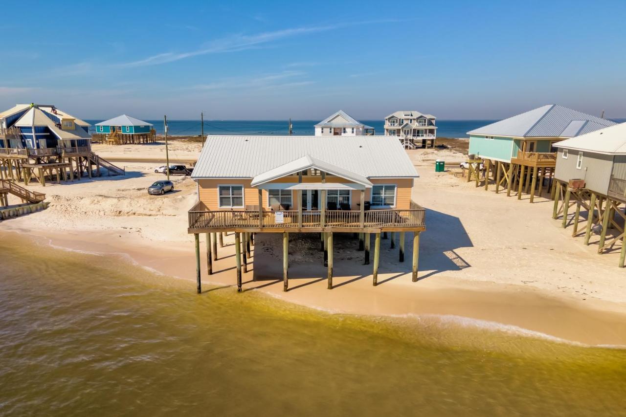 Sun Spot - True Gulf Front Private Home With Lovely Gulf Side Deck, Home Dauphin Island Exterior photo